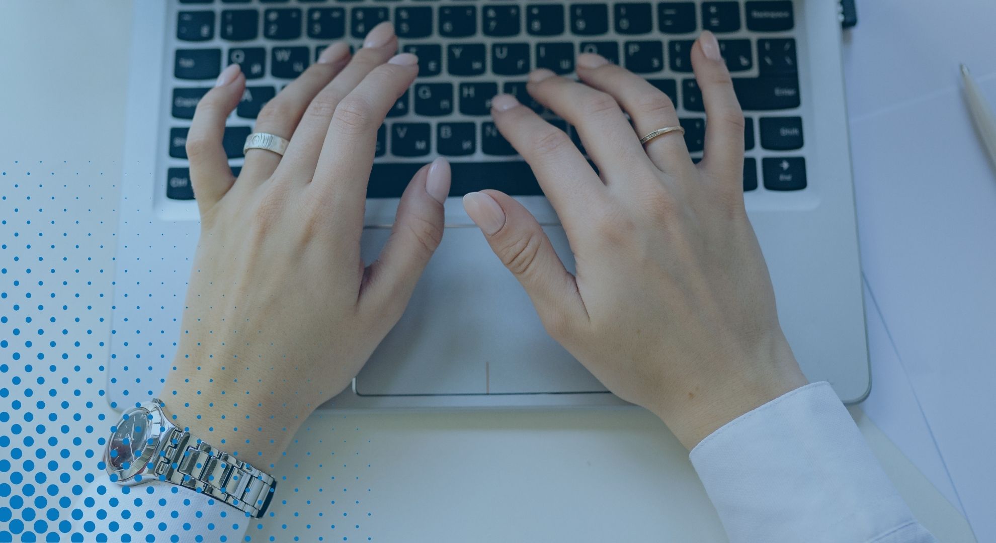 Person typing on a computer